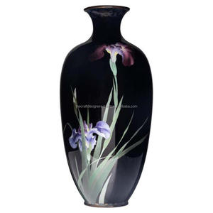 Vase à fleurs en métal fabriqué à la main Style américain Vases en émail accessoires de décoration de la maison Design moderne Pot de fleur intérieur maison - Product Image 4