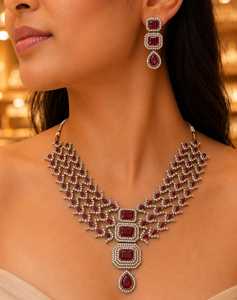 Fancy Collection Classic High Quality Alloy Gold Plated Geometric Design Claw Setting Imitation Pearl Women's Wedding <b>Set</b> - Product Image 1