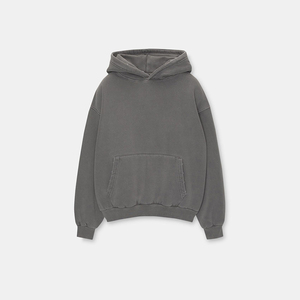 Sweat à capuche d'hiver vintage pour homme, coupe classique, avec fermeture éclair, en molleton délavé à l'acide, 410 GSM, respirant, 100 % coton, 6XL, personnalisable avec logo OEM et impression - Product Image 1