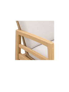 Fauteuil en bois traditionnel avec assise en tissu rembourré et dossier incurvé pour mobilier de salle à manger - Product Image 6