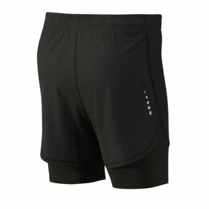 Shorts pour hommes en toile écologique respirante 100% polyester, séchage rapide, fermeture à cordon, style streetwear vintage, été, décontracté, uni - Product Image 2