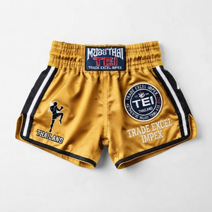 Pantalones Cortos de Muay Thai y Kickboxing Personalizados con Logotipo Frontal, para Hombre, de Alta Calidad, Transpirables, de Secado Rápido, Ajuste Clásico - Product Image 5