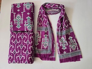 Pure Cotton 60x60 Suit Set | 3m Top 3m Bottom 2.25m Dupatta(1 batch= 3M TOP+3M BOTTOM+2.25 M DUPATTA) - Product Image 2