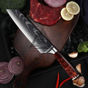 Producto Popular: Juego de Cuchillos de Chef Damasco Hechos a Mano y Sostenibles con Hojas de Acero de 67 Capas, Mango de Madera para Diestros - Product Image 3