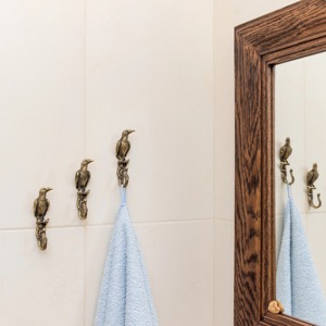 Eagle Head Brass Gold Wall <b>Hook</b> Decorative Hanger Stylish Organizer Perfect For Home Bedroom <b>Kitchen</b> And Entryway Display - Product Image 3