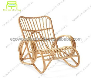 Eco-Friendly Bamboo Wooden Rocking <b>Chair</b> for Elders-Bedroom & Hotel Use Comfortable Lounge Recliner with Armrest - Product Image 4