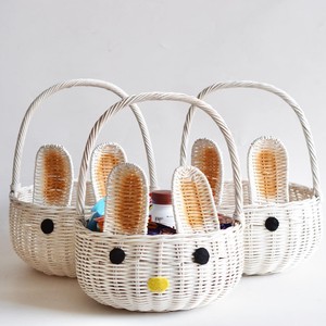 Juego de accesorios de Pascua, cesta de almacenamiento de ratán, lindas cestas con forma de conejo, precio más bajo - Product Image 6