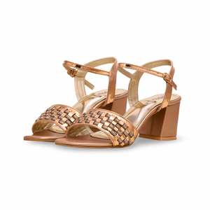 Peach Fancy <b>Heeled</b> <b>Sandals</b> Model FN6029 - Product Image 3