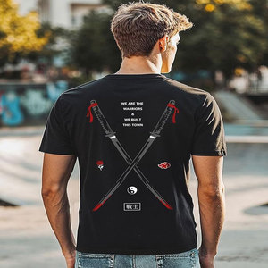 High Quality Plain Color Custom Short <b>T</b>-shirt <b>square</b> 100% Cotton Blank Overweight Off-shoulder Men's Summer <b>T</b>-shirt - Product Image 3