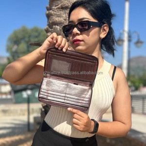 Western main usiné cuir selle couverture fermeture éclair portefeuille en cuir véritable femmes pochette main sculpture cuir portefeuilles cadeau pour elle - Product Image 6