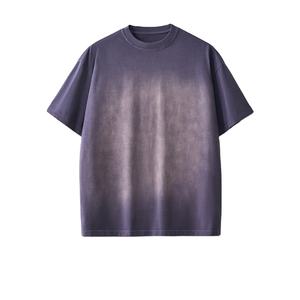 Camiseta Clásica Americana para Hombre, Nueva Colección Primavera-Verano, 300G, Oversize, Manga Corta, Degradado, Casual, Personalizada, 100% Algodón - Product Image 6