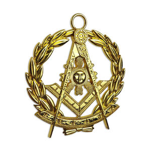 Juego de Joyas para Collar de Oficial de Logia Azul Masónica, Joyas Masónicas Plateadas al por Mayor - Product Image 1