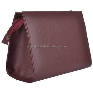 Color negro India fabrica bolso de mano cosmético en cuero de PU de alta calidad - Product Image 3