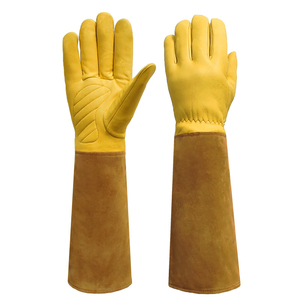 Guantes de Conducción de Cuero de Grano Superior con Pulgar Keystone, Corte Recto, Resistentes a Cortes, Guantes de Seguridad Laboral de Cuero de Búfalo - Product Image 1