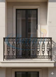 Barandilla de Seguridad Moderna sin Marco para Balcón, de Hierro Fundido y Aluminio Resistente, con 5 Años de Garantía, Resistente a la Oxidación, para Escaleras y Balcones, OEM B2B al por Mayor - Product Image 1