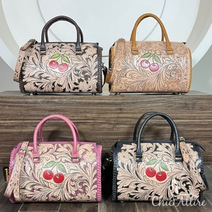 Bolsos de Viaje Grandes de Cuero Genuino Hechos a Mano, Precio de Fábrica al por Mayor, Nueva Moda, Cierre de Cremallera, Bolso de Mano Speedy - Product Image 1
