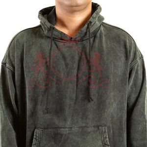 Ensembles tendance de sweat à capuche et pantalon effet délavé, en mélange de coton premium, vêtements assortis pour un confort et une mode au quotidien - Product Image 4