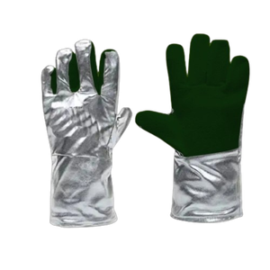 Gants de soudage XL en cuir respirant et durable, aluminisés, haute performance, en Para-Aramide, résistants à la chaleur, avec manchette de sécurité - Product Image 6