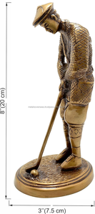 Figura de golfista de latón, estatua con temática deportiva, alta calidad, entrega rápida, color personalizado, decoración para oficina y hogar, pieza decorativa, venta al por mayor - Product Image 2