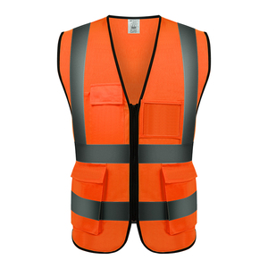 Gilet réfléchissant jaune haute visibilité personnalisé pour hommes et femmes avec poches de sécurité en maille, fermeture éclair et fonction imperméable, veste réfléchissante - Product Image 5