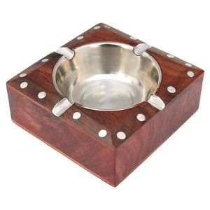 Premium Decorative Wooden <b>Ashtray</b> for Smoking Table Premium Look - Product Image 4