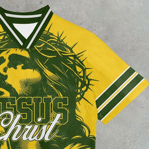 T-shirt en jersey à col en V, coupe ample, style streetwear, personnalisé, vintage, pour homme, unisexe. - Product Image 5