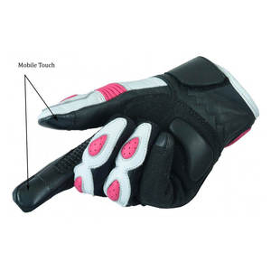 WARPRO INDUSTRY Full Finger Leather Racing <b>Gloves</b> <b>Touchscreen</b> Polyurethane Coating Hook Loop Closure Breathable for Riding - Product Image 5
