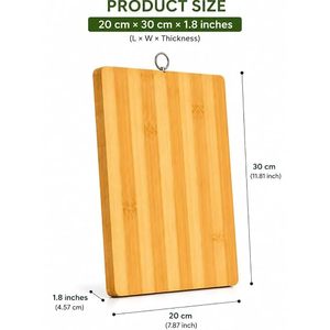 Premium Bamboo Cutting Board with Hanging <b>Ring</b> Eco Friendly Kitchen Chopping Board - Product Image 6