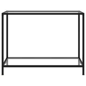 Tavolo Console in Vetro Temperato Trasparente e Nero, Modello Semplice di Medie Dimensioni - Product Image 2