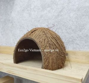 บ้านสัตว์เลี้ยงทำมือจากเปลือกมะพร้าว |   ที่พักพิงธรรมชาติที่เป็นมิตรกับสิ่งแวดล้อม |   สถานที่พักพิงสำหรับสัตว์เลี้ยงขนาดเล็กและนก |   ใช้ได้ทั้งในร่มและกลางแจ้งในสวน - Product Image 2
