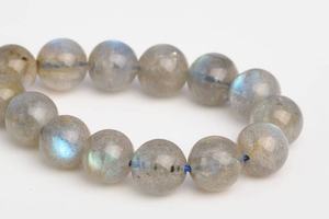 ลูกปัดลาบราดอไรต์สีเทา ของแท้จากธรรมชาติ รูปทรงกลม ครึ่งเส้น ขนาด 7.5 นิ้ว ขายส่งจำนวนมาก - Product Image 6