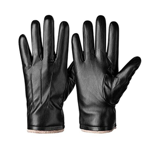 Gants d'hiver en cuir de chèvre véritable de haute qualité à la mode pour hommes et femmes, unisexes, pour le sport, le ski, les activités de plein air, doublure en polaire douce - Product Image 4
