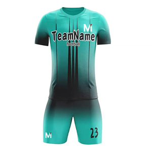 Ensemble d'uniformes de football d'élite, maillot et short de football personnalisés, imprimés, grande taille, respirants, UPF 50, tenue professionnelle pour équipes de club, 100% coton - Product Image 1