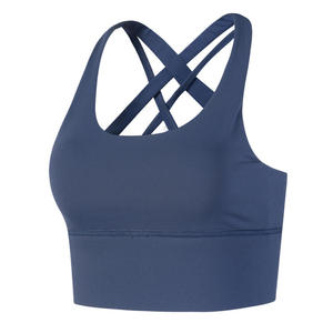 OEM Seamless Racerback Sports Bra Moisture Wicking Gym Bra Ready Ship for Women Fitness Suppliers - Product Image 4