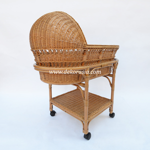 Cuna de Ratán Marrón Moderna de Primera Calidad, Ecológica, con Diseño Multifuncional para Recién Nacidos, para Dormitorio, Guardería, Uso en Hoteles - Product Image 5