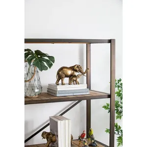 Figurine d'éléphant en laiton plaqué or, sculpture animale, décoration d'intérieur, art de moulage 3D, statuette décorative - Product Image 1