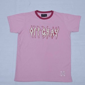 เสื้อยืดแขนสั้นผู้ชายสีชมพูคุณภาพสูงขายส่ง พร้อมขอบตัดสีและลายพิมพ์ตัวอักษร เสื้อเจอร์ซีย์ลำลอง คอกลม ทรงปกติ - Product Image 4