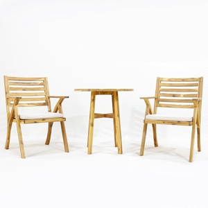 Muebles de Terraza Minimalistas de Madera Maciza en Oferta - Asientos Ergonómicos y Cómodos para Espacios Pequeños, Ecológicos y Duraderos - Product Image 3