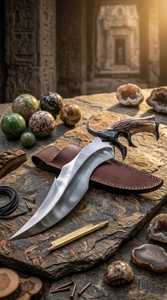 Cuchillo de Caza Trailing Point con Hoja de Acero Inoxidable, Borde Biselado, Grosor de 0.6 mm, Cuchillo de Supervivencia para Exteriores - Product Image 4