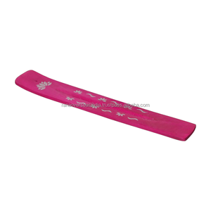 Porte-encens décoratif en bois avec motif de fleur de lotus pour l'aromathérapie, la relaxation et la décoration de la maison - Product Image 3