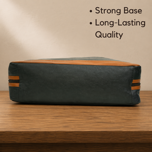 Genuine Full Grain <b>Leather</b> Laptop Work Bag | Premium Office <b>Briefcase</b> with Shoulder Strap, Durable Business Travel Messenger Bag - Product Image 5