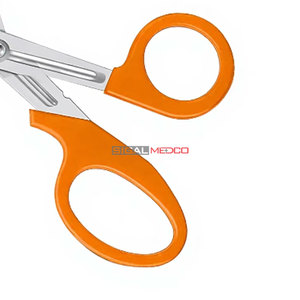 Ciseaux de traumatologie pour infirmières, 5,5 pouces, orange, en acier inoxydable de qualité allemande, pour premiers secours, bandages, urgences médicales, utilisation chirurgicale - Product Image 6