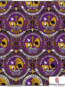Customized African Wax Print Fabric Manufacturer Church Anniversary Convention Celebration Uniform Fundraising Fabric Supplier - Product Image 3