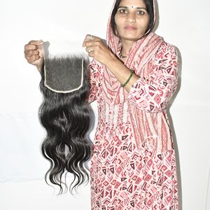 Extensions de cheveux humains indiens 100% de haute qualité, HD Closure Bodywave, prix de gros, cuticules alignées, vierges, brutes, non traitées - Product Image 4