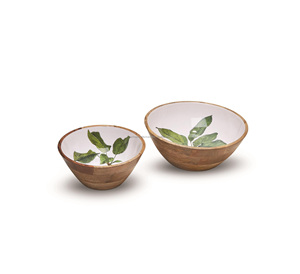 Cuenco de madera con Mango respetuoso con el medio ambiente, cuenco de madera para servir sopa, con revestimiento esmaltado, nuevo plato para servir ensalada - Product Image 1
