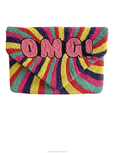<b>Sequin</b> Party Clutch Bag Embroidered Multicolor Beaded Fashion Evening <b>Handbag</b> Custom Designer Stylish Wedding Women Girls Silk - Product Image 6