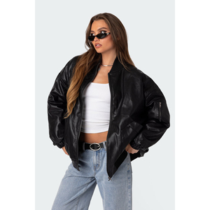 Nouvelle édition - Veste en cuir de moto Avirex pour femme, coupe classique, haute qualité, collection hiver, broderie, imperméable, coupe-vent - Product Image 4