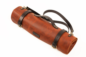 Bolsa de Herramientas de Cocina de Cuero Genuino Hecha a Mano, Organizador de Cuchillos Enrollable, Resistente a Olores, Resistente, Cómoda para Viajar, para Cocina - Product Image 2