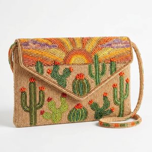<b>Vintage</b> Style Floral Beaded Clutch Bag Wholesale Butterfly Pattern Crossbody <b>Purse</b> Evening Party Shoulder Handbag - Product Image 2