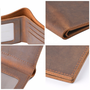 Cartera Delgada de Cuero Genuino para Hombre, Cierre Plegable, Estilo Corto, Uso Diario, Protección RFID, Tarjetero Resistente - Product Image 6